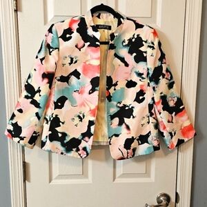 Kasper Floral Blazer Jacket Elegant Wear Office Wear Career Minimalist